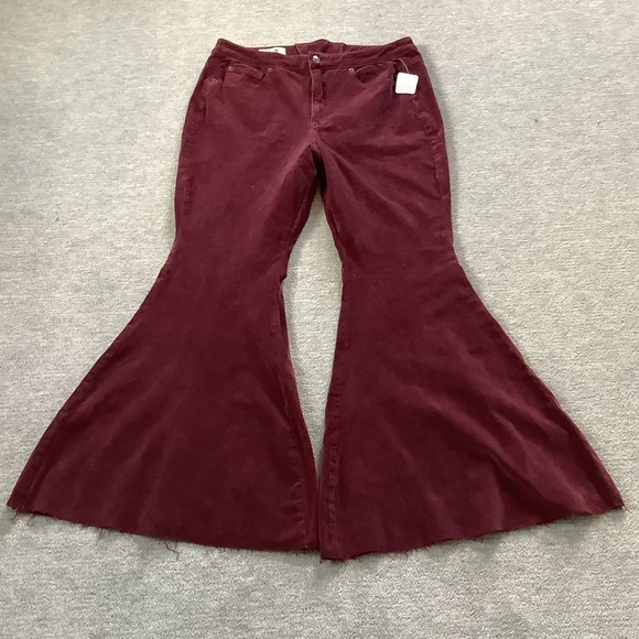 We The Free Pants - We The Free Deep Red Flare Pants